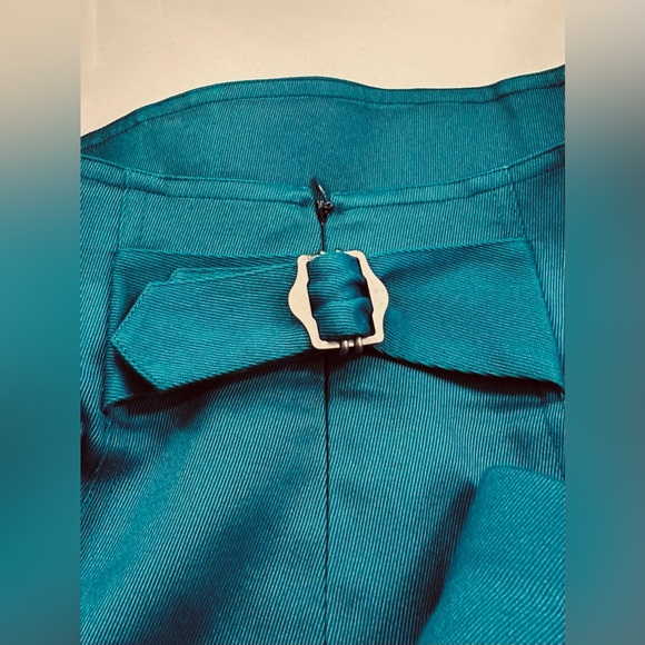 Vintage Novespazio - Noboru Yamafuji - High-Low Waist Turquoise Skirt EUC est XS - Picture 6 of 7